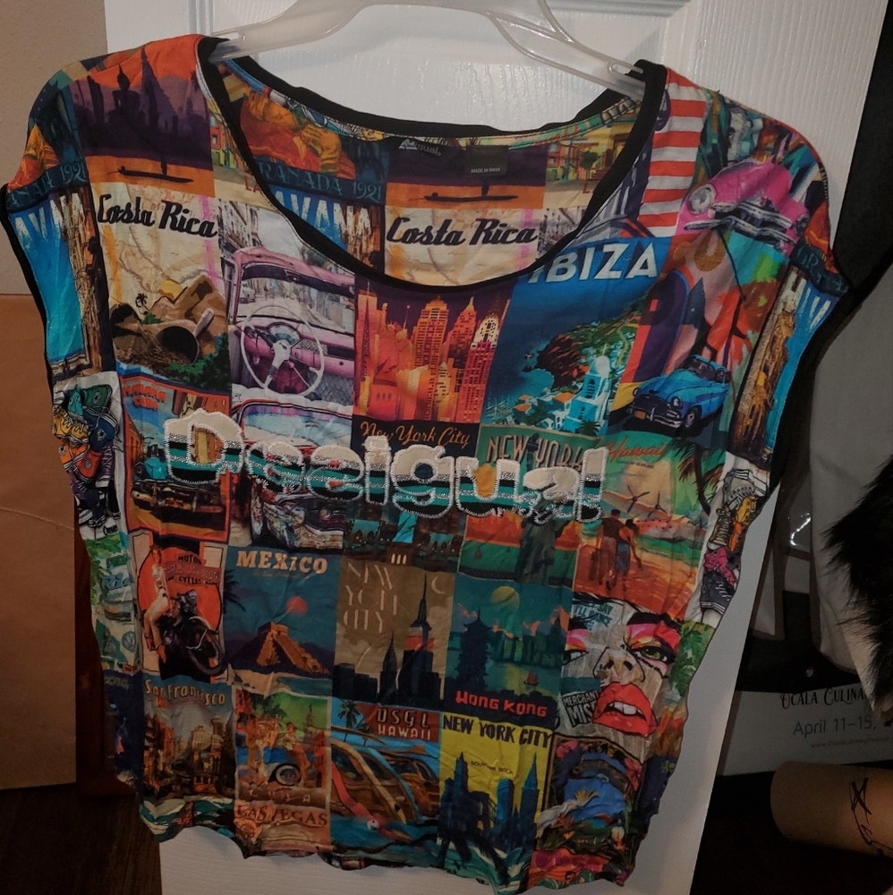 Desigual t-shirt TRAVEL tourist CITIES Large